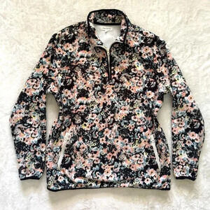 PacSun Half-Zip Pullover Sweatshirt with a Crazy Retro AOP Floral Graphic
